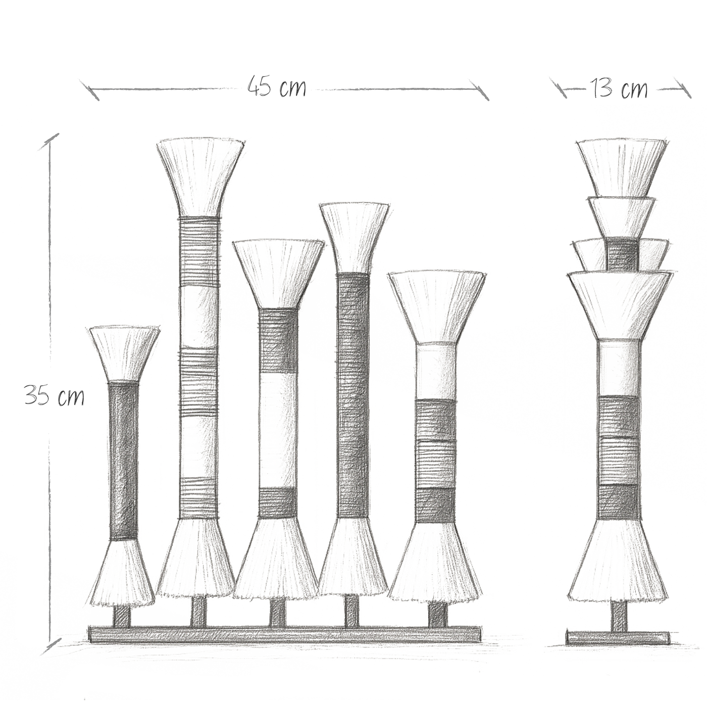 Boceto de dimensiones Apóstoles