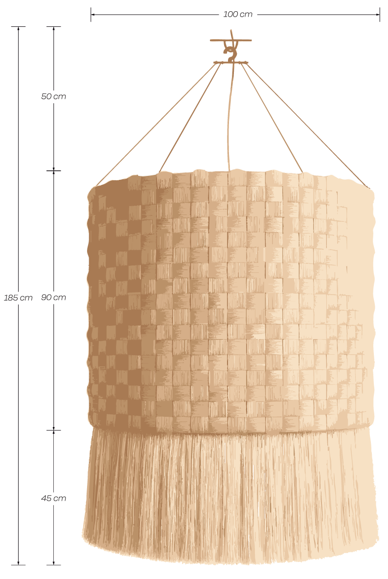 Boceto de dimensiones Candil Sauce