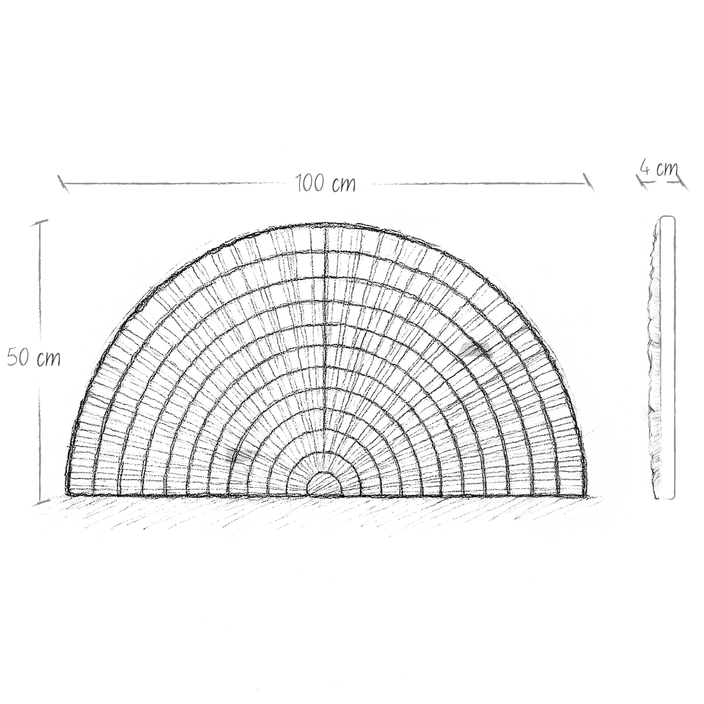 Boceto de dimensiones Tapiz Copilli
