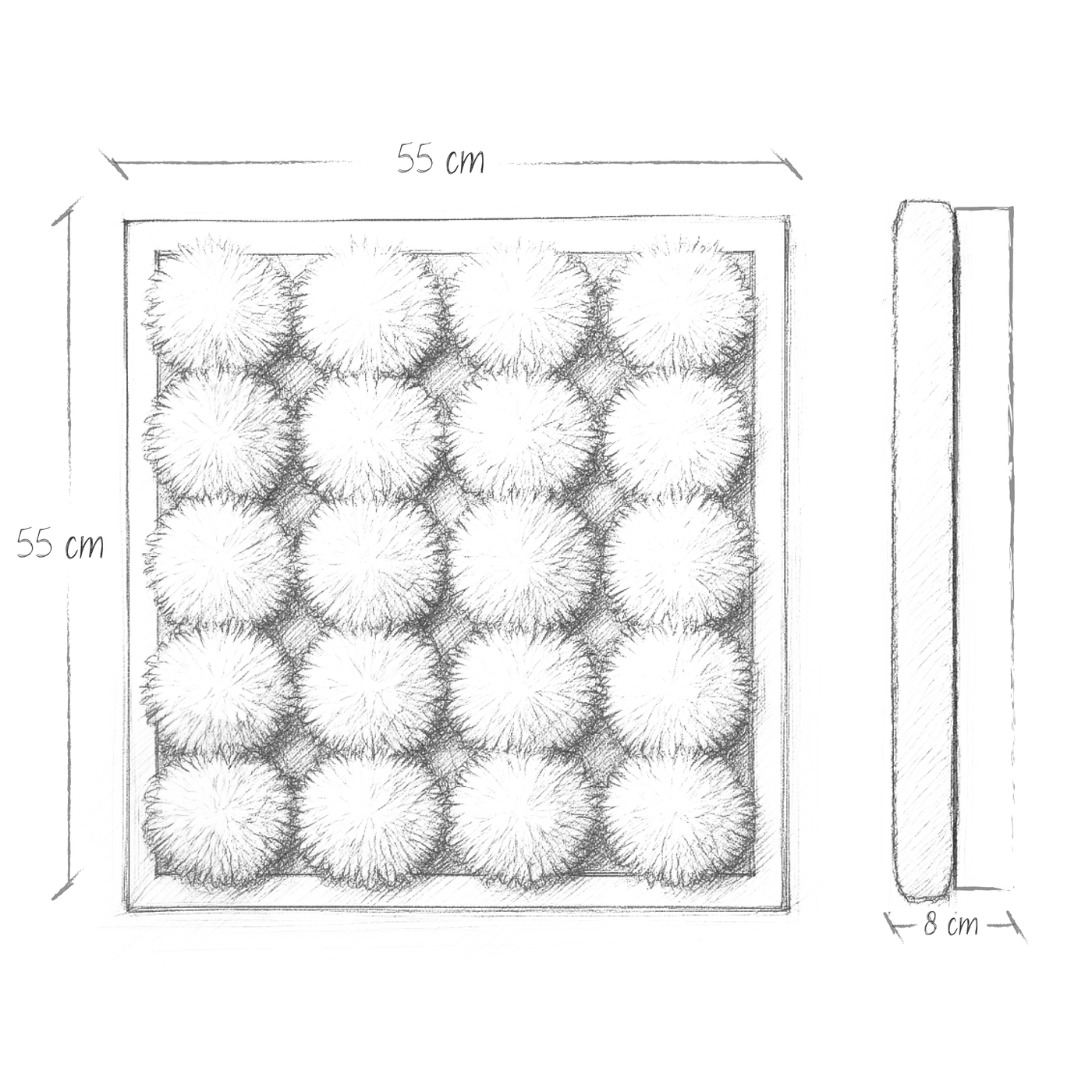 Boceto de dimensiones Floretes