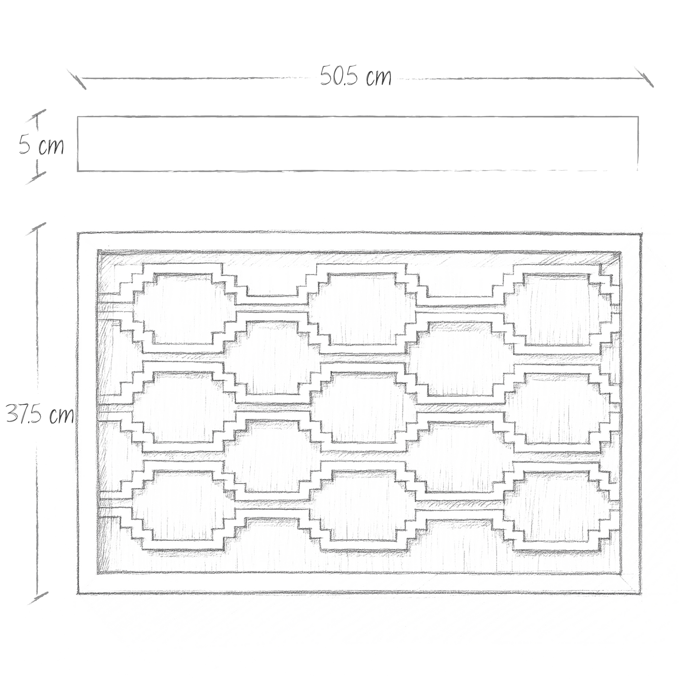 Boceto de dimensiones Miktlán