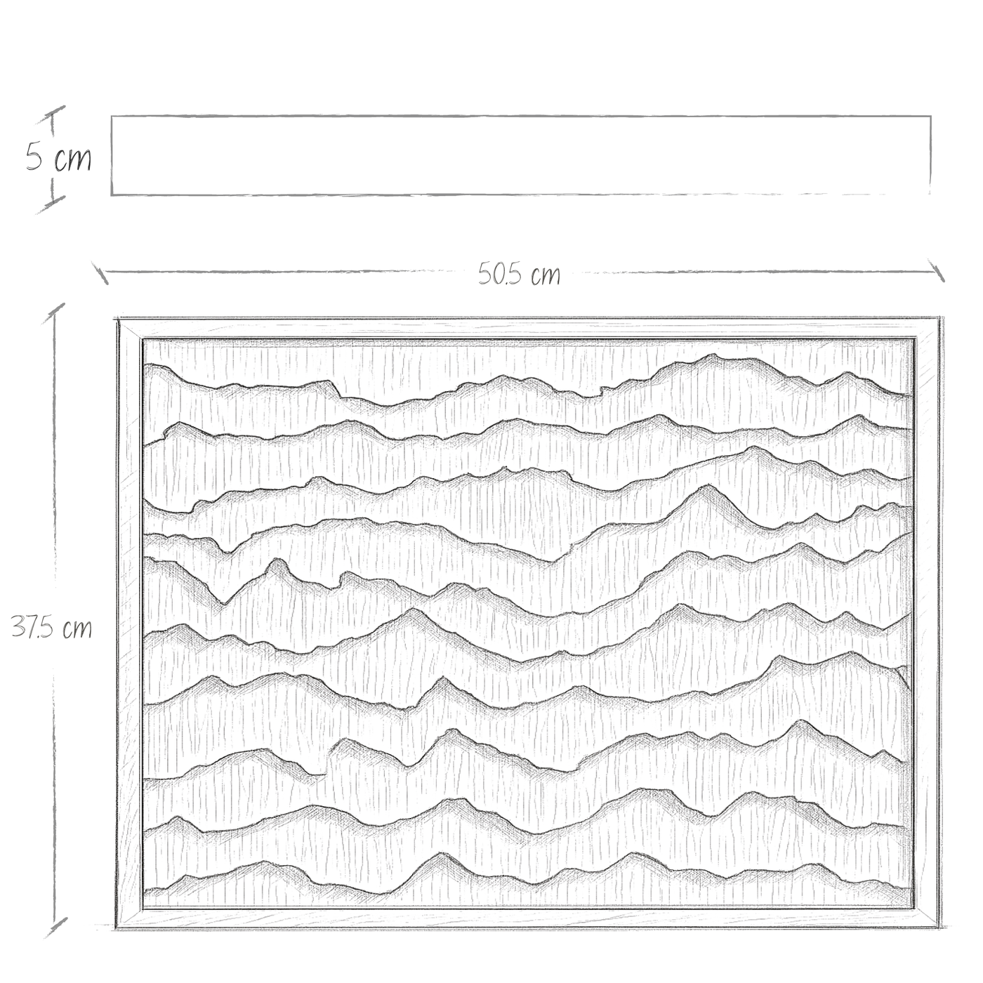 Boceto de dimensiones Sierra roja