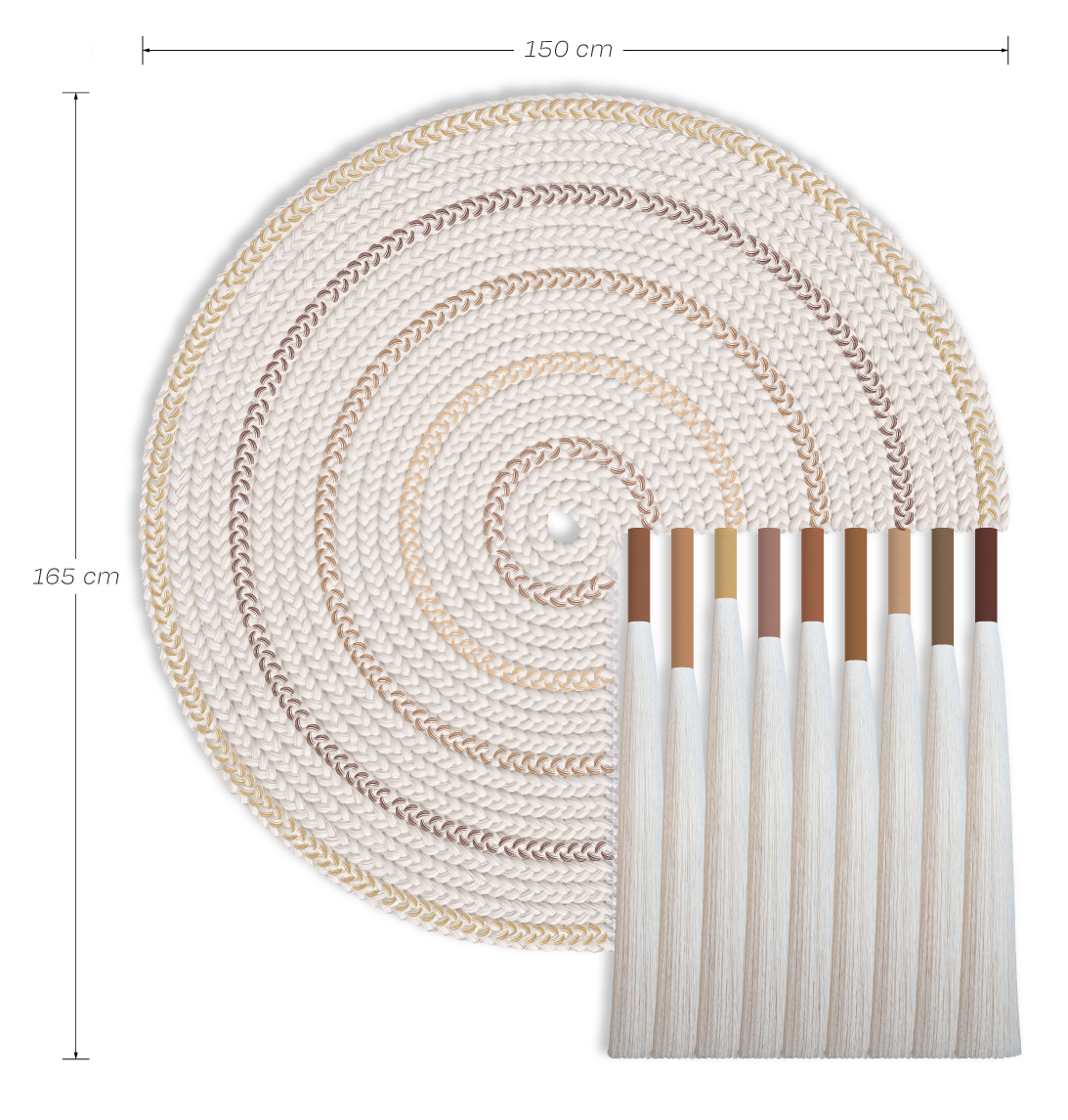Boceto de dimensiones Pelo de reina