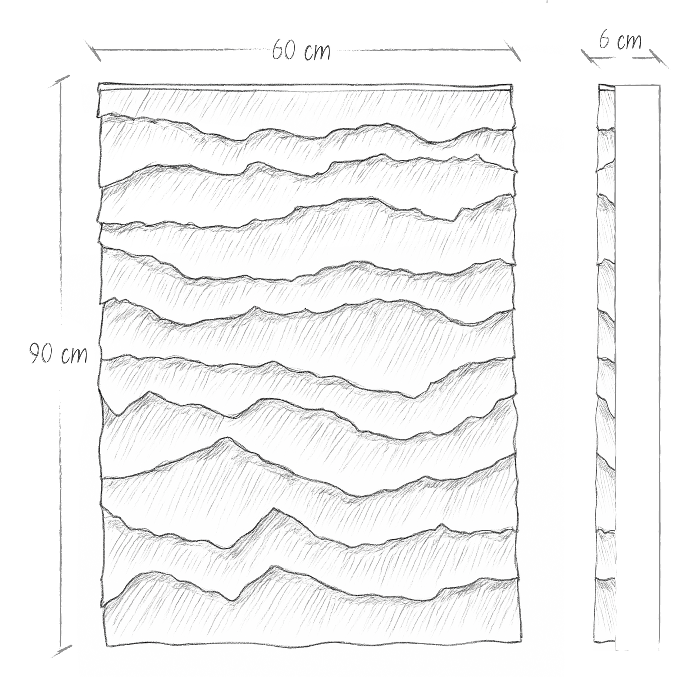 Boceto de dimensiones Sierra Madre