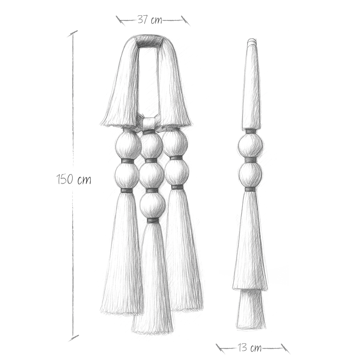 Boceto de dimensiones Siete Brujas