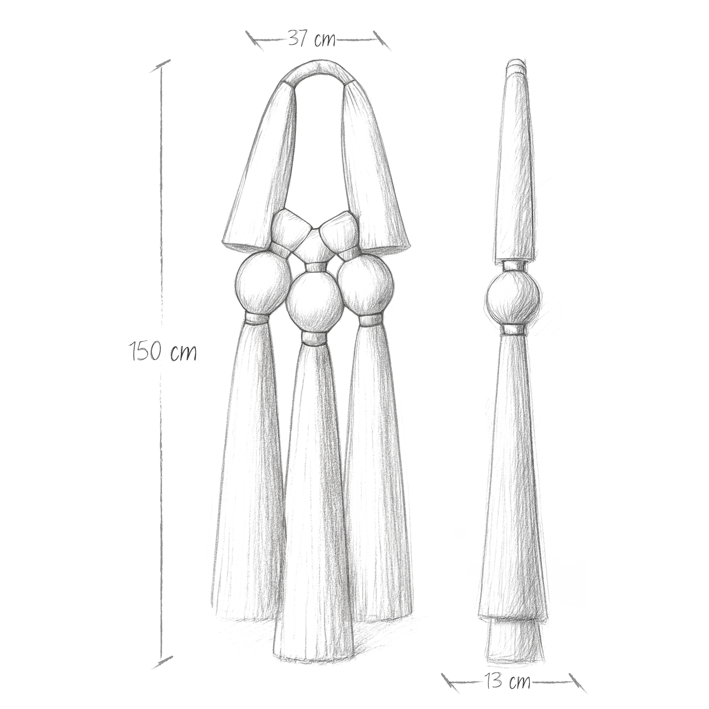 Boceto de dimensiones Tres Brujas