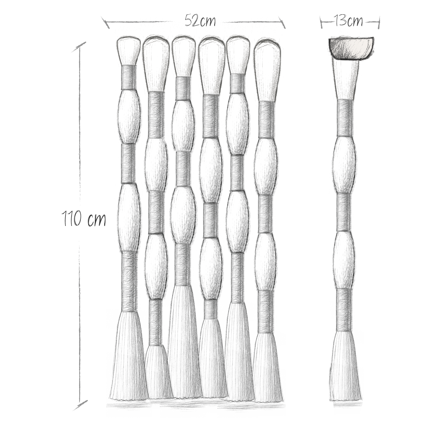 Boceto de dimensiones Xaweri Mini