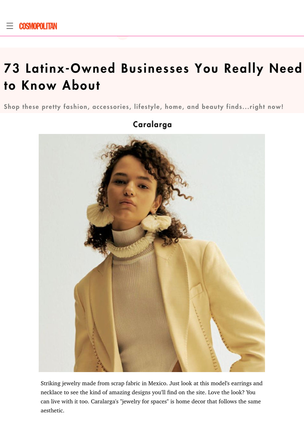 Cosmopolitan | Coverage | Caralarga - Caralarga México