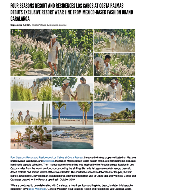 Four Seasons Press Room | Septiembre 2021