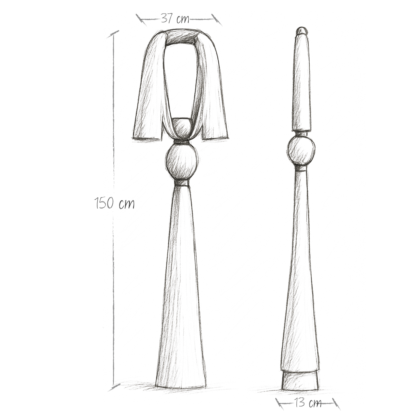 Boceto de dimensiones Bruja