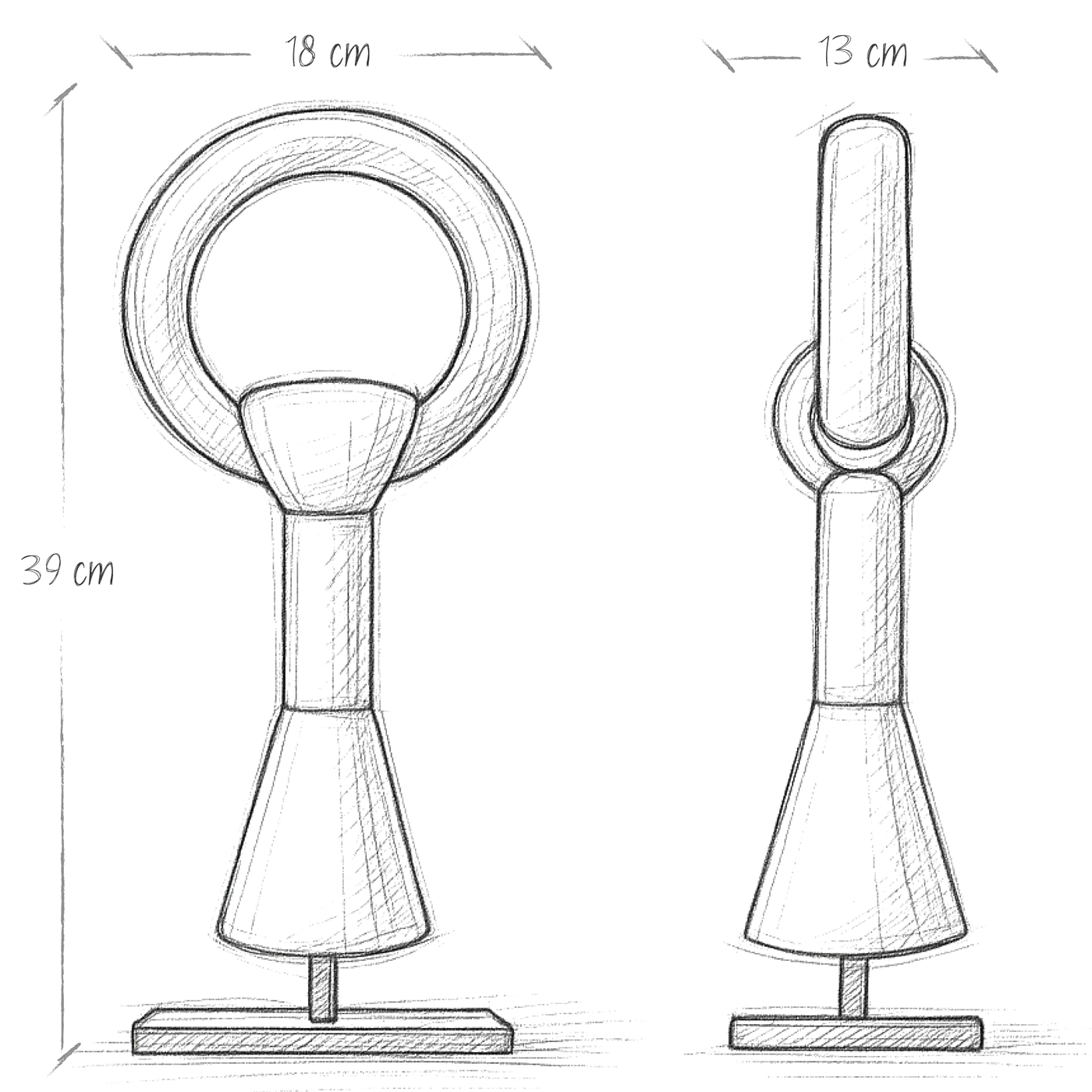 Boceto de dimensiones Danzante (crudo)