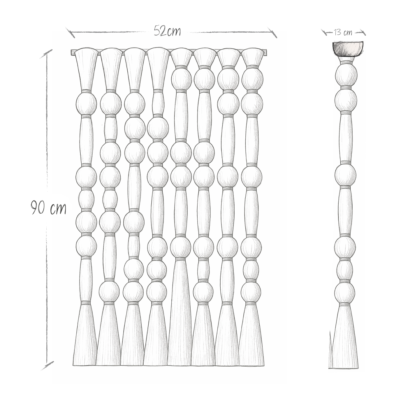Boceto de dimensiones Mitla Mini