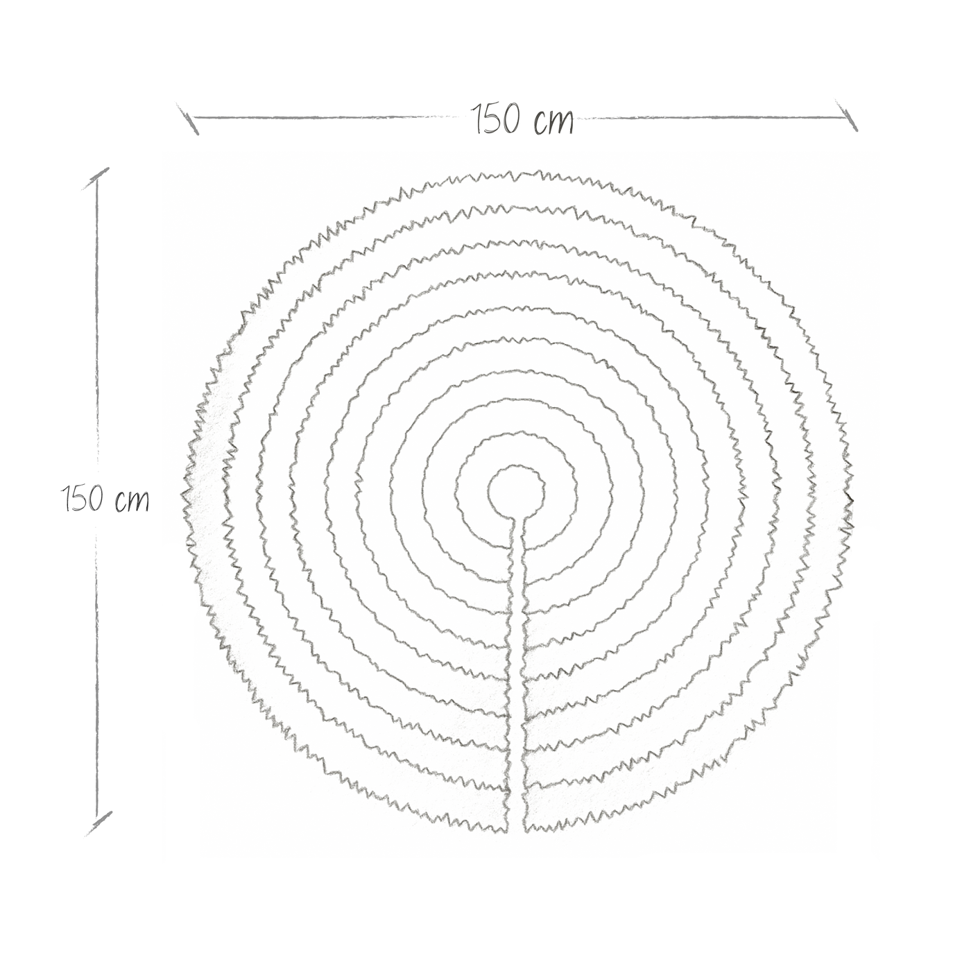 Boceto de dimensiones Pie de árbol